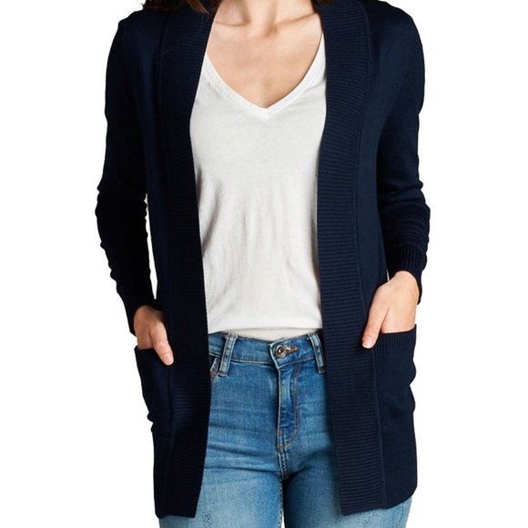 NWOT Active USA Black Knit Long Sleeve Cozy Open Cardigan - Picture 3 of 7